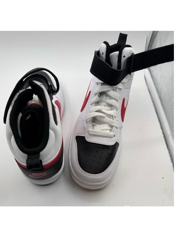 Nike Court Borough Mid 2 kids Shoes 6.5 YOUTH NWOB red, black, white