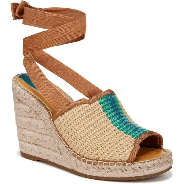 Franco Sarto L Dash Wedge Sandals Sierra Natural FB Women's Size 7 New