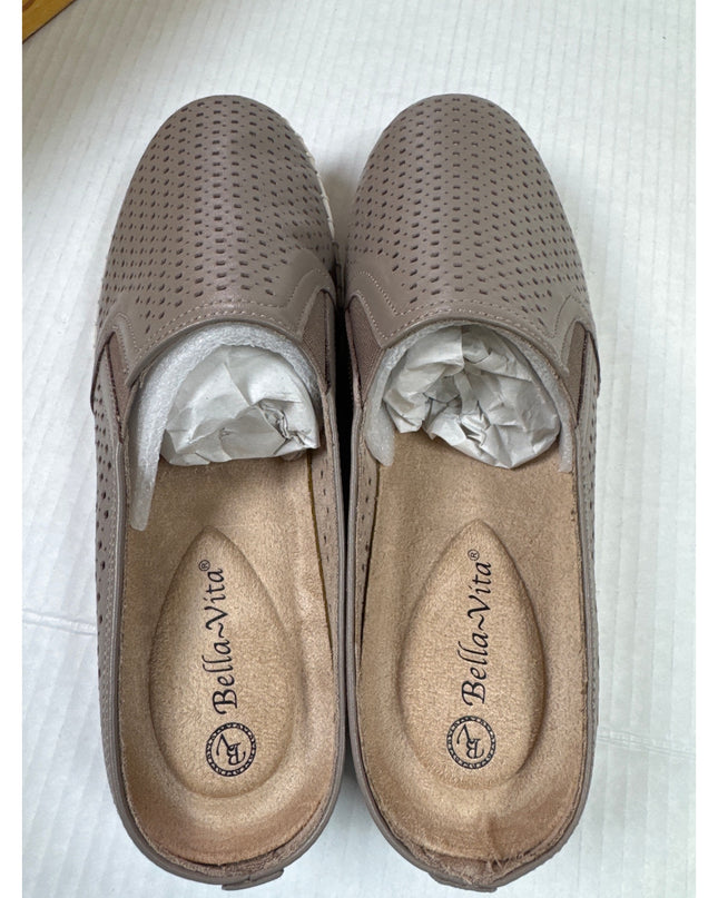 Bella Vita Refresh Women's Natural Leather Laser Cut Mule 7M New
