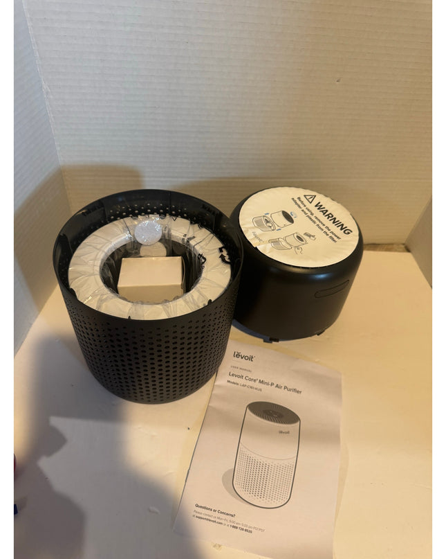 Levoit Core Mini-P Air Purifier Black HEPA Compact Bedroom NIB distressed box