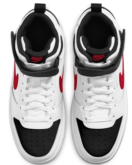 Nike Court Borough Mid 2 kids Shoes 6.5 YOUTH NWOB red, black, white