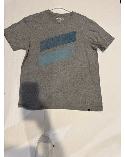 Hurley Icon Slash Push Through Men's Gray Heather T-Shirt Large