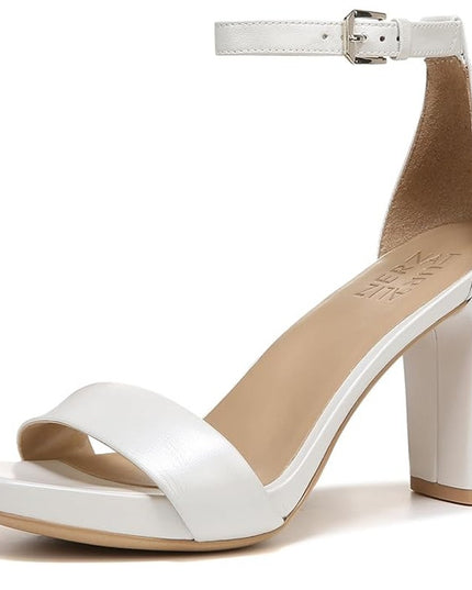 Naturalizer womens Joy Heeled Sandal White leather size 9 M new