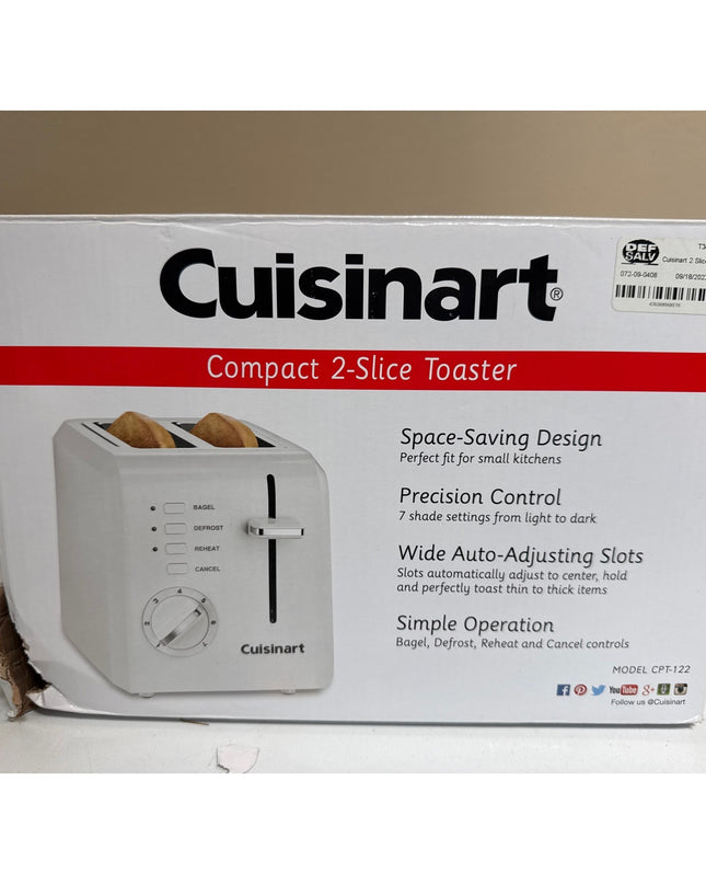Cuisinart CPT-122 2-Slice Compact Toaster White Open Box