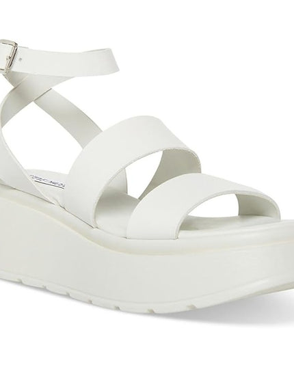 Steve Madden Women's Tenysi Leather Strappy Sandal Size 10 White New