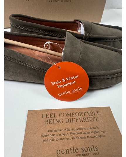 Gentle Souls Women's Mina Suede Driver Loafer Size 7.5 Olive New