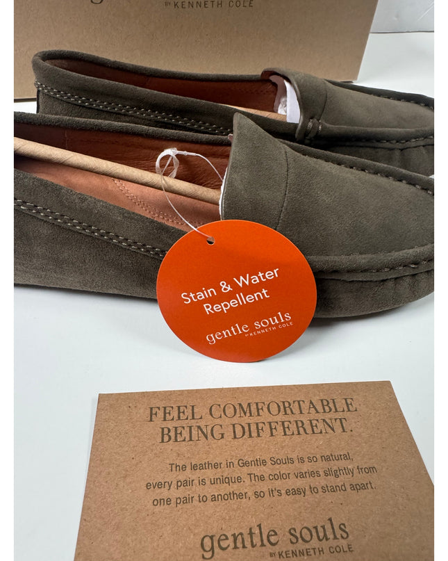 Gentle Souls Women's Mina Suede Driver Loafer Size 7.5 Olive New