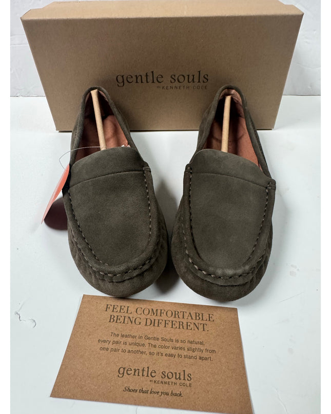 Gentle Souls Women's Mina Suede Driver Loafer Size 7.5 Olive New
