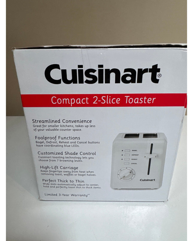 Cuisinart CPT-122 2-Slice Compact Toaster White Open Box