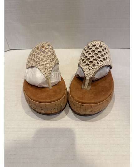 Lucky Brand Jaslene Women's Tan Platform Thong Sandal 9.5M NWOB