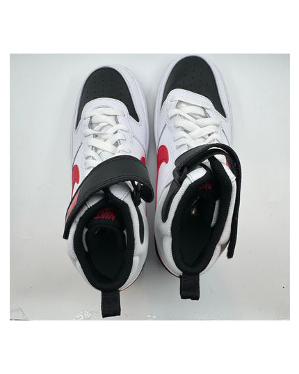 Nike Court Borough Mid 2 kids Shoes 6.5 YOUTH NWOB red, black, white