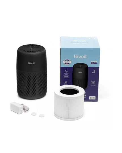 Levoit Core Mini-P Air Purifier Black HEPA Compact Bedroom NIB distressed box