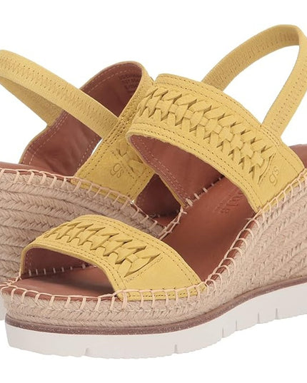 Gentle Souls womens Elyssa Two-band BraidWedge Sandal cardli sporty 7.5 lemon