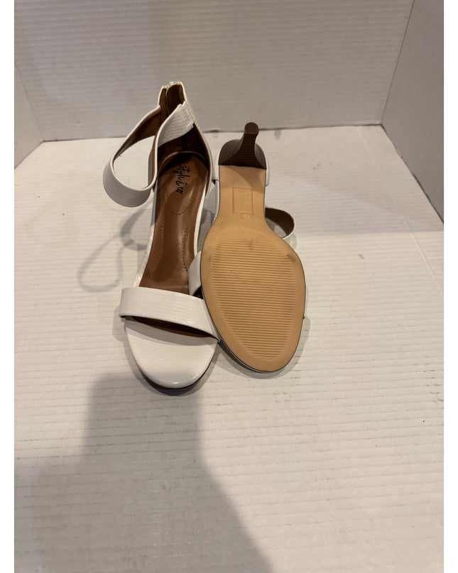 Style & Co Paycee Women's White Faux Leather Dress Sandal 7.5M