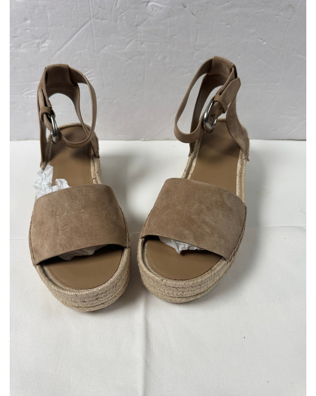 Vince Women's leather Belisa Platform Espadrille Sandal  9.5 tan new