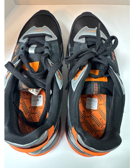 Puma Mirage Sport Hacked Lines Black Orange Metallic Mens 11.5 Running Shoe