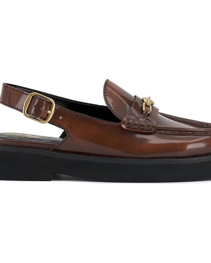 Vince Camuto Torrie Women's Brown Platform Slingback Loafer Flat 9
