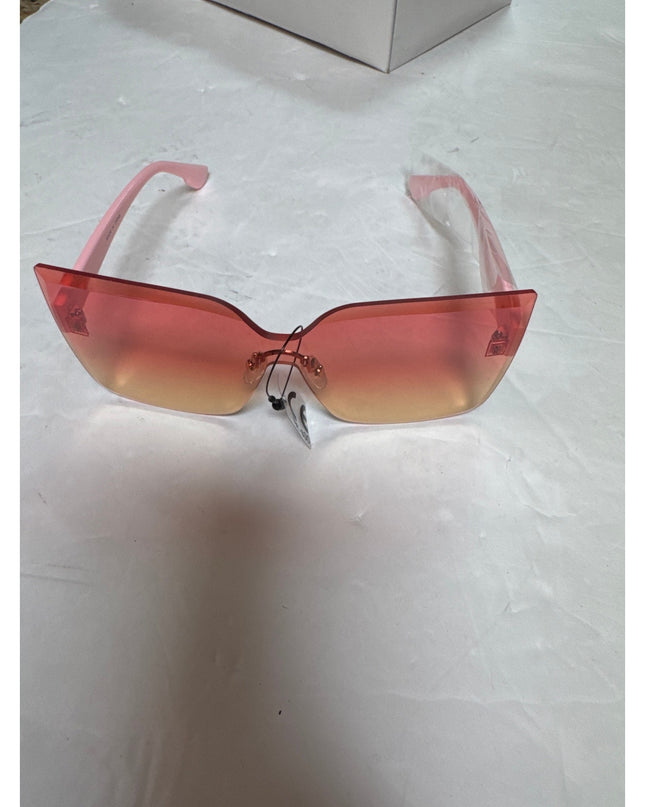 Cat Eye Sunglasses UV400 Women pink tent Lens pink Temple New