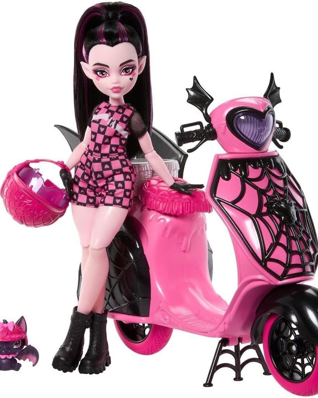 Monster High Draculaura Count Fabulous Vamptastic Scooter Set NIB