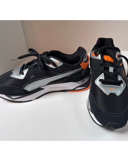 Puma Mirage Sport Hacked Lines Black Orange Metallic Mens 11.5 Running Shoe