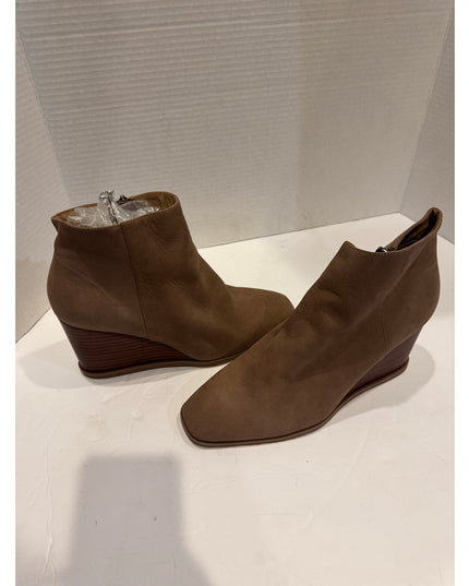 NYDJ Joan Women Mink Leather Wedge Bootie Size 9.5M Store Display