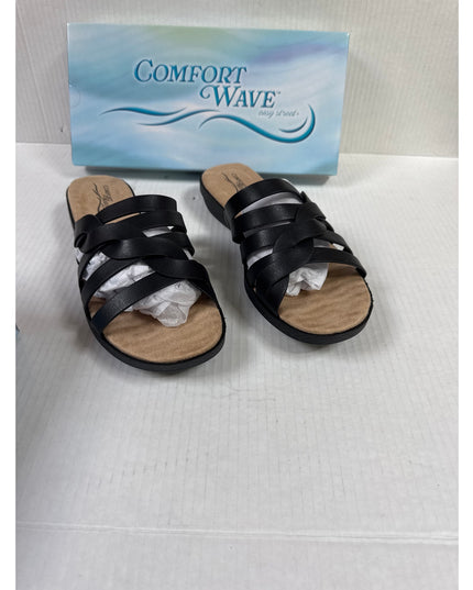 Easy Street Sheri Women's Black Comfort Slide Sandal 9.5W NWT
