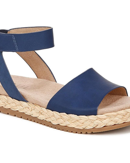 SOUL Naturalizer Womens Deara Platform Flat Sandals - 9.5 Medium  blue new