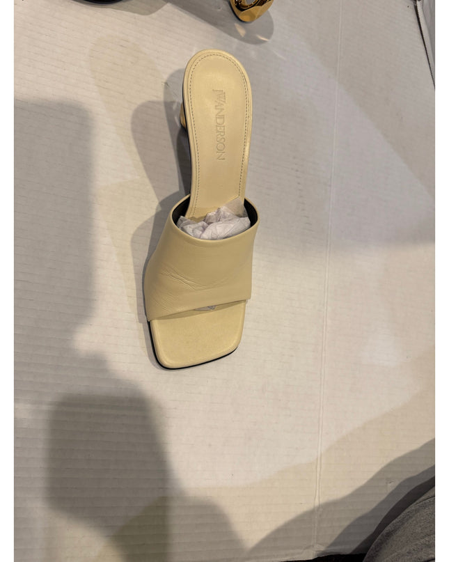 JW Anderson Chain Leather Mule Sandal White EU38 US8 NWOB