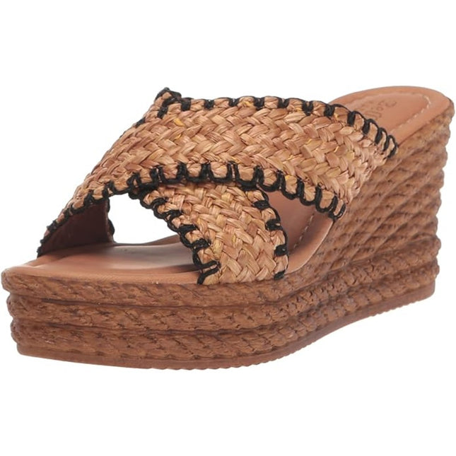 Bella Vita Geo-Italy Women's Tan Made in Italy Wedge Size 12 New