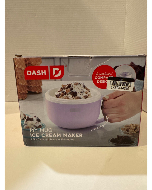Dash My Mug Soft Serve Ice Cream Maker Purple 20-Min Cycle New