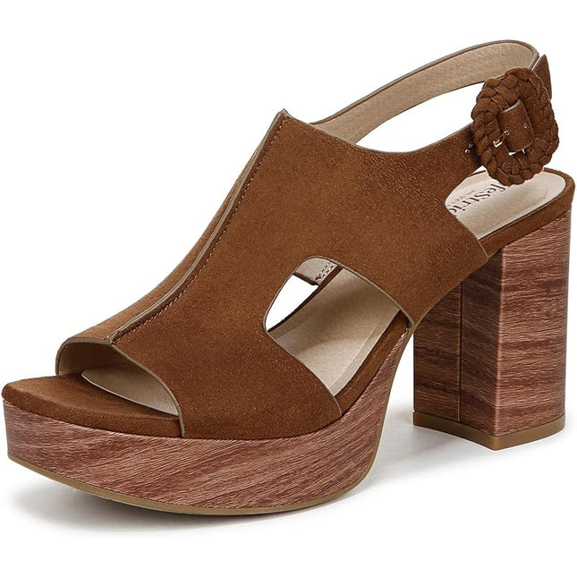 LifeStride Audra Strappy Sandals Fawn Brown Microsuede Women's Size 8 New