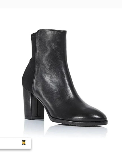 Stuart Weitzman Harper 80 Stretch Leather Ankle Boots Women's Designer 10