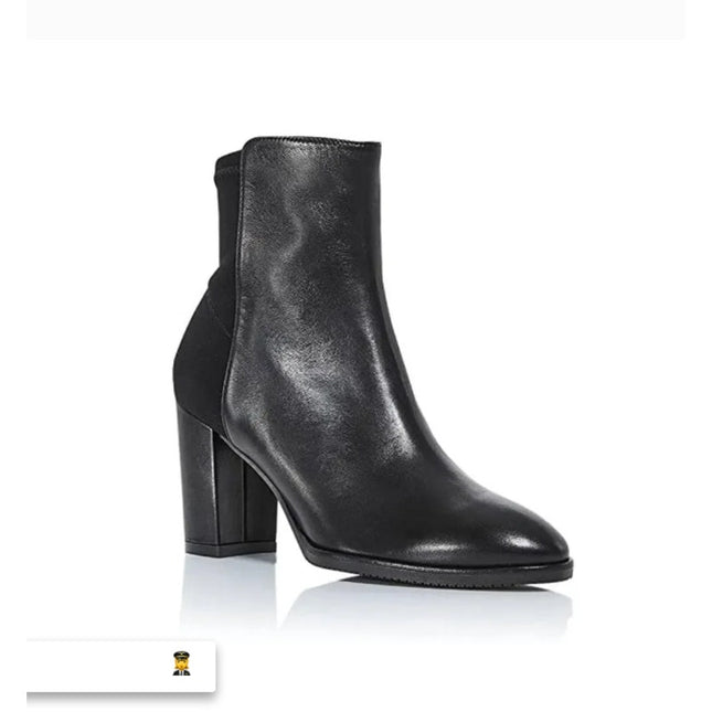 Stuart Weitzman Harper 80 Stretch Leather Ankle Boots Women's Designer 10
