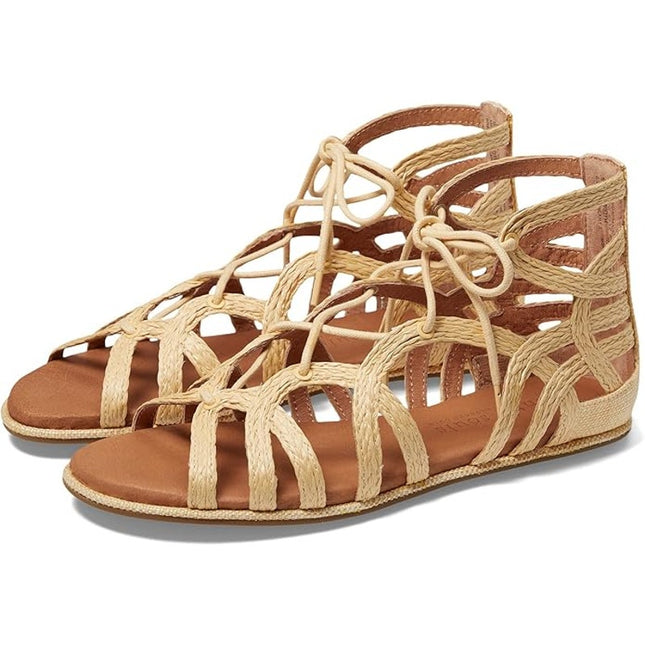 Gentle Souls Break My Heart Gladiator Sandals Natural Raffia Women's 9.5
