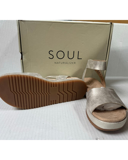 Soul Naturalizer Deara Women's Light Gold Platform Flat Sandal 6M