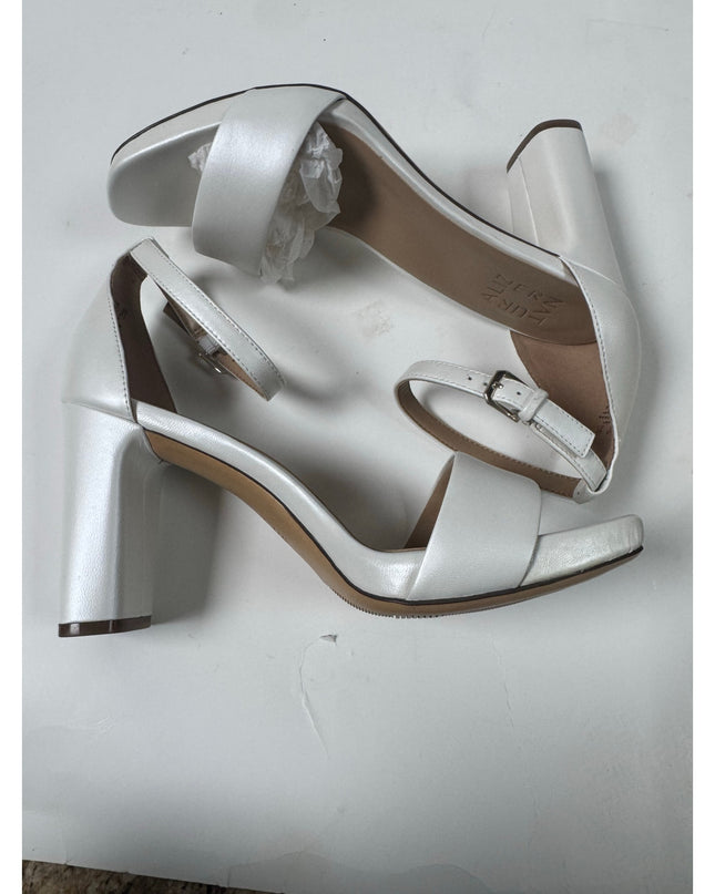 Naturalizer womens Joy Heeled Sandal White leather size 9 M new