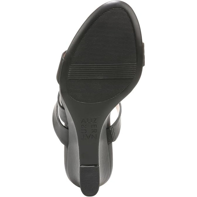 Naturalizer Breona Women Black Sandal Wide Width 9W NWT
