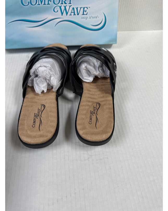 Easy Street Sheri Women's Black Comfort Slide Sandal 9.5W NWT