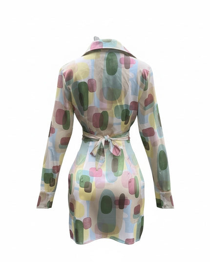 FORE Women's Sage Multicolor Dress 100% Polyester Casual Boho