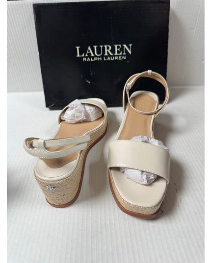 Lauren Ralph Lauren Leona Women's White Espadrille Size 10B New