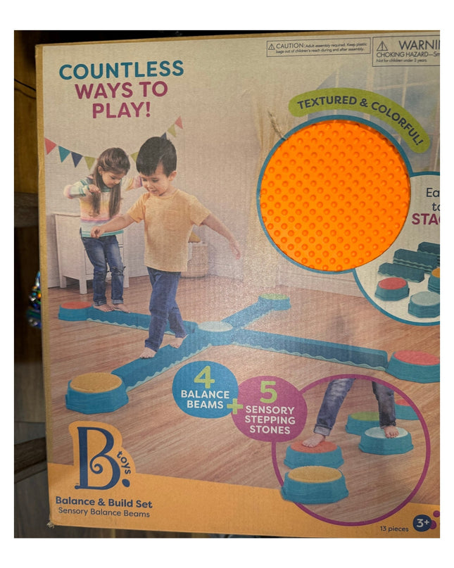 B. toys Sensory Balance Beams for Active Play Balance and Build Set new
