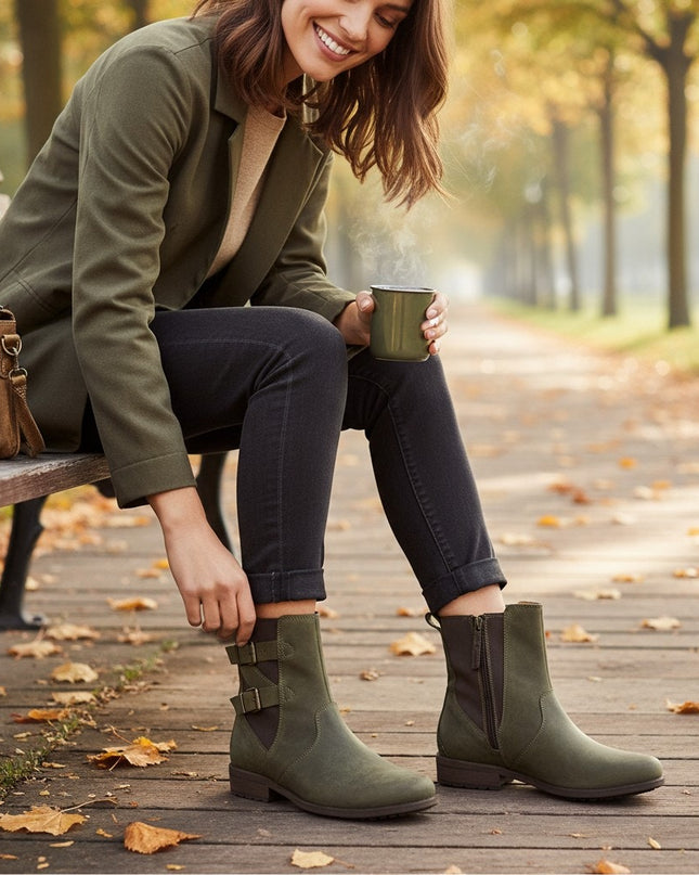 Teva Ellery Women’s Waterproof Boots Olive Green Size 8.5
