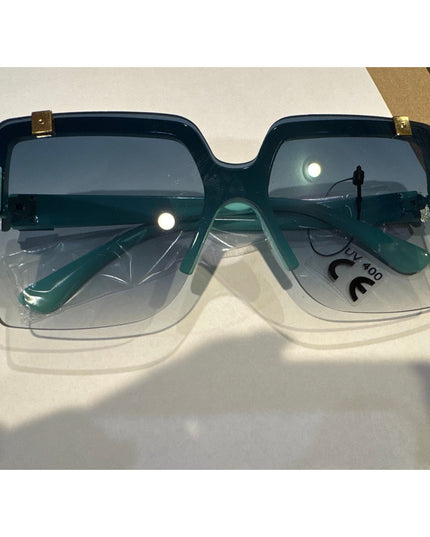 UV 400 Protection FASHION SHIELD SUNGLASSES Green she's bad to be some shit