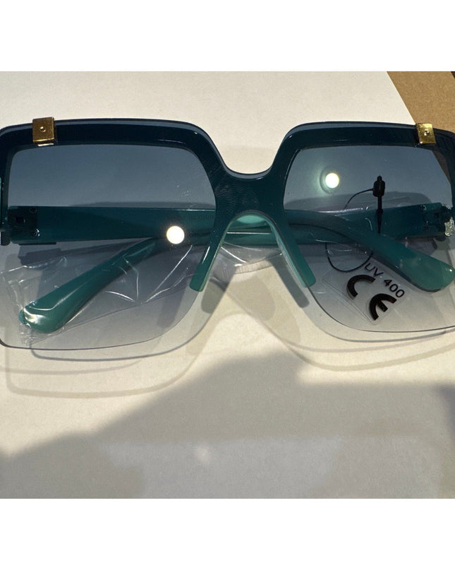 UV 400 Protection FASHION SHIELD SUNGLASSES Green she's bad to be some shit