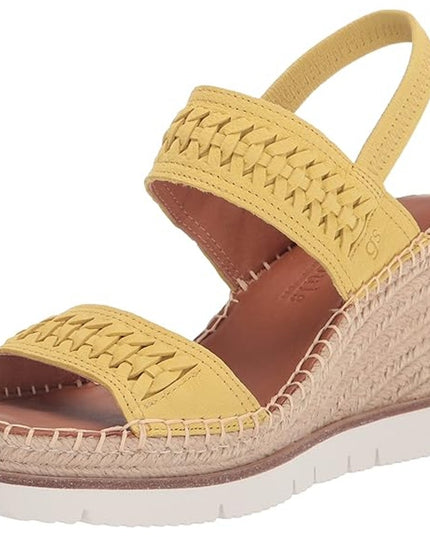Gentle Souls womens Elyssa Two-band BraidWedge Sandal cardli sporty 7.5 lemon