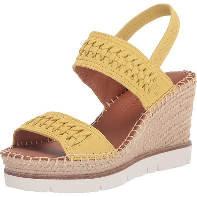 Gentle Souls womens Elyssa Two-band BraidWedge Sandal cardli sporty 7.5 lemon
