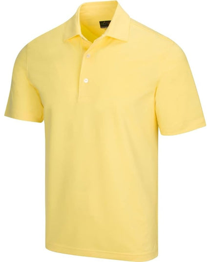 Greg Norman Freedom Micro Pique Men's Yellow Golf Polo Medium New