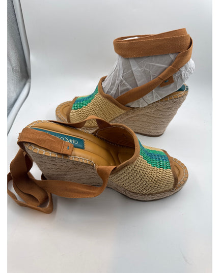 Franco Sarto L Dash Wedge Sandals Sierra Natural FB Women's Size 7 New