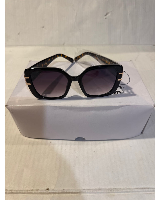 SUNGLASSES HIGH FASHION Tortoiseshell TEXTURED LINKED TEMPLES UV 400 Protection