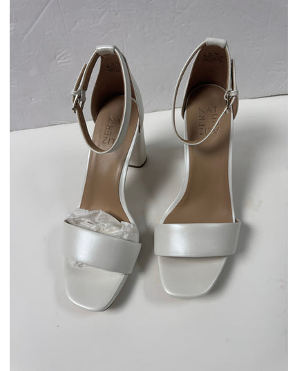 Naturalizer womens Joy Heeled Sandal White leather size 9 M new